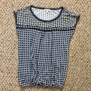 Max Studio Printed Short Sleeve Top